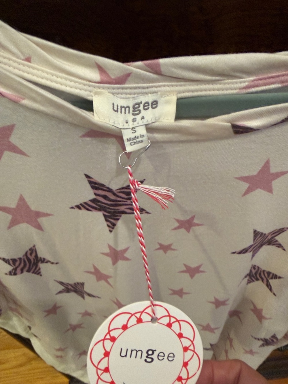 Umgee Pink and Purple Star Print dress. - Picture 2 of 3